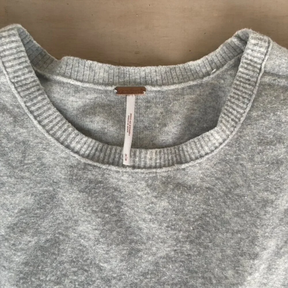 ** Free People Cozy Wool Blend Grandpa Crewneck Sweater Medium